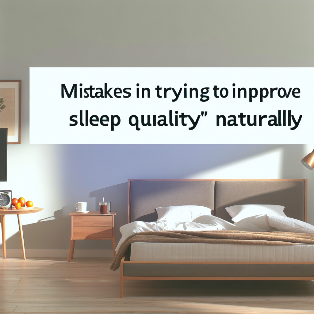Errores al intentar mejorar la calidad de tu sueño naturalmente