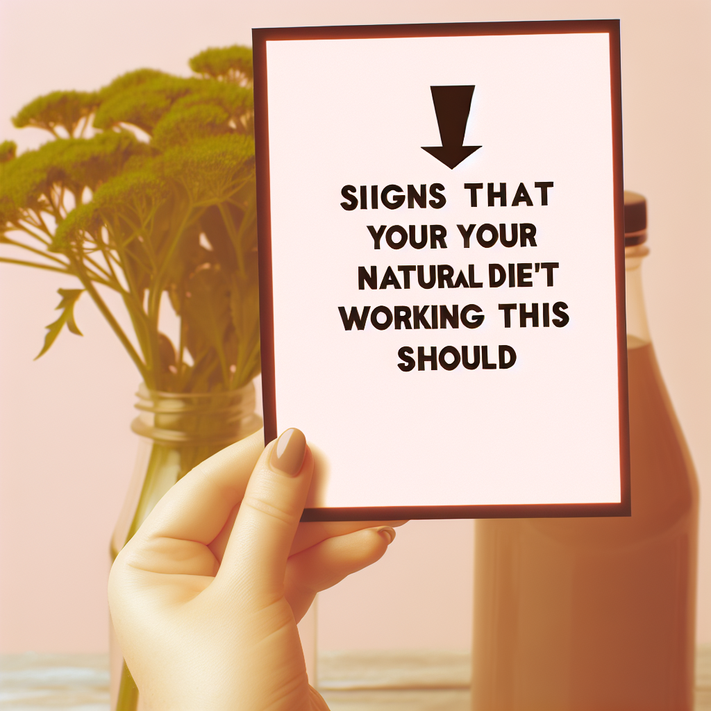 Señales de que tu dieta natural no está funcionando como debería